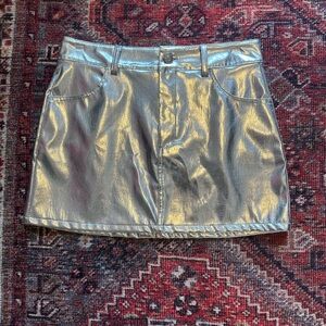 Edikted Silver Mini Skirt